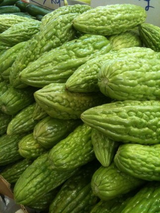 A hoard of bittergourd (Photo by Tseen Khoo)